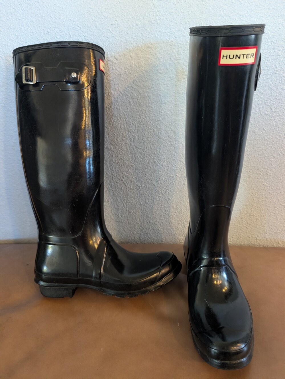 Hunter Women's Black Tall Rain Boots - Picture 2 of 9